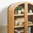 Holzhauer Modern Arched Glass Bookcase With Cabinet-2103385611