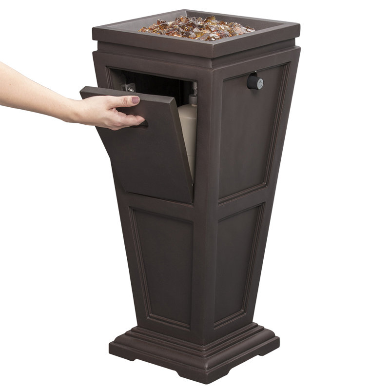 Endless Summer, 28" x 11" Slate Finish Outdoor LP Gas Fire Column
