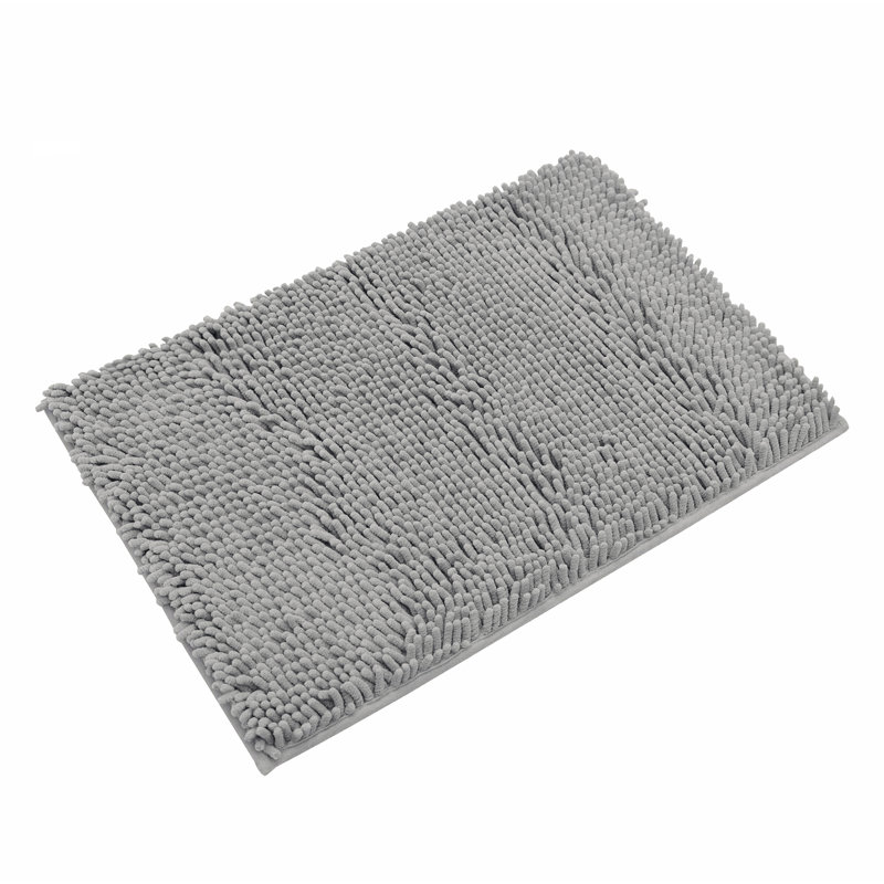 Tapis pour salle de bain 23 po x 15 po, Gris clair