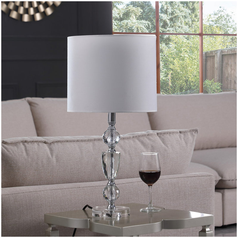 23.5" In Cale Cut-Crystal Modern Table Lamp
