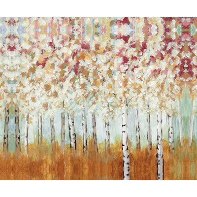 " Blush And Golden Forest " Painting Print