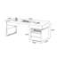 Bureau rectangulaire gris et noir en bois manufacturé + acier laminé à froid-364746433-364746435