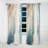 Modern Blue And Beige Sand Aerial View V - Beach Sand Blackout Coastal Curtain - 1 Panel-107808878