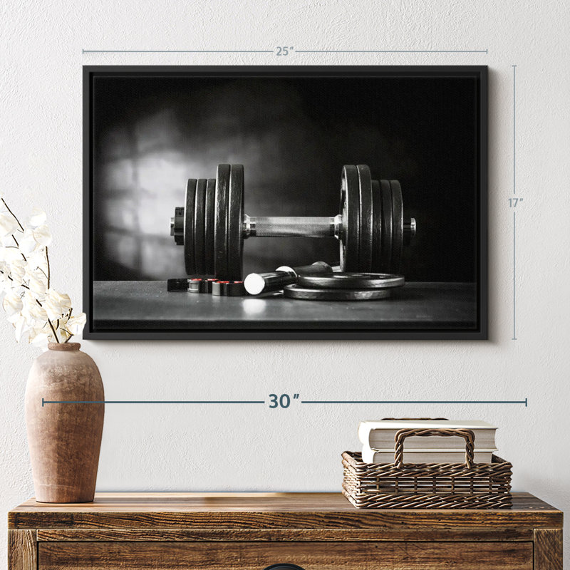 «Let's Lift Dumbbells Wall Art», H 17 po x l 25 po