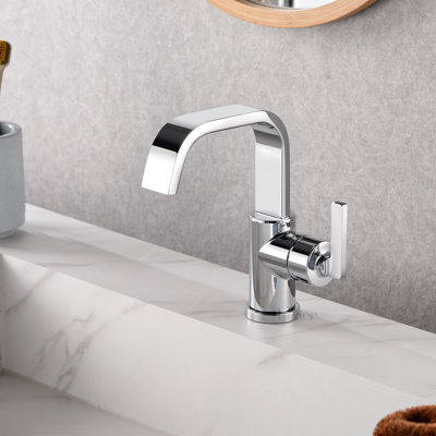 Single Hole Bathroom Faucet with Drain Assembly