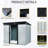 Outdoor Metal Storage Shed. Construction. -. Foundation For Stability. Lawn With Sliding Doors Spacious Tool Storage. -proof. Ideal Patio-115808105-115808104