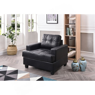 Elegant Black Saddle Arm Chair