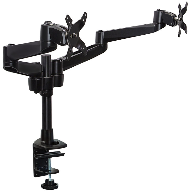 Swivel Arm Height Adjustable Universal 2 Screen Desk Mount