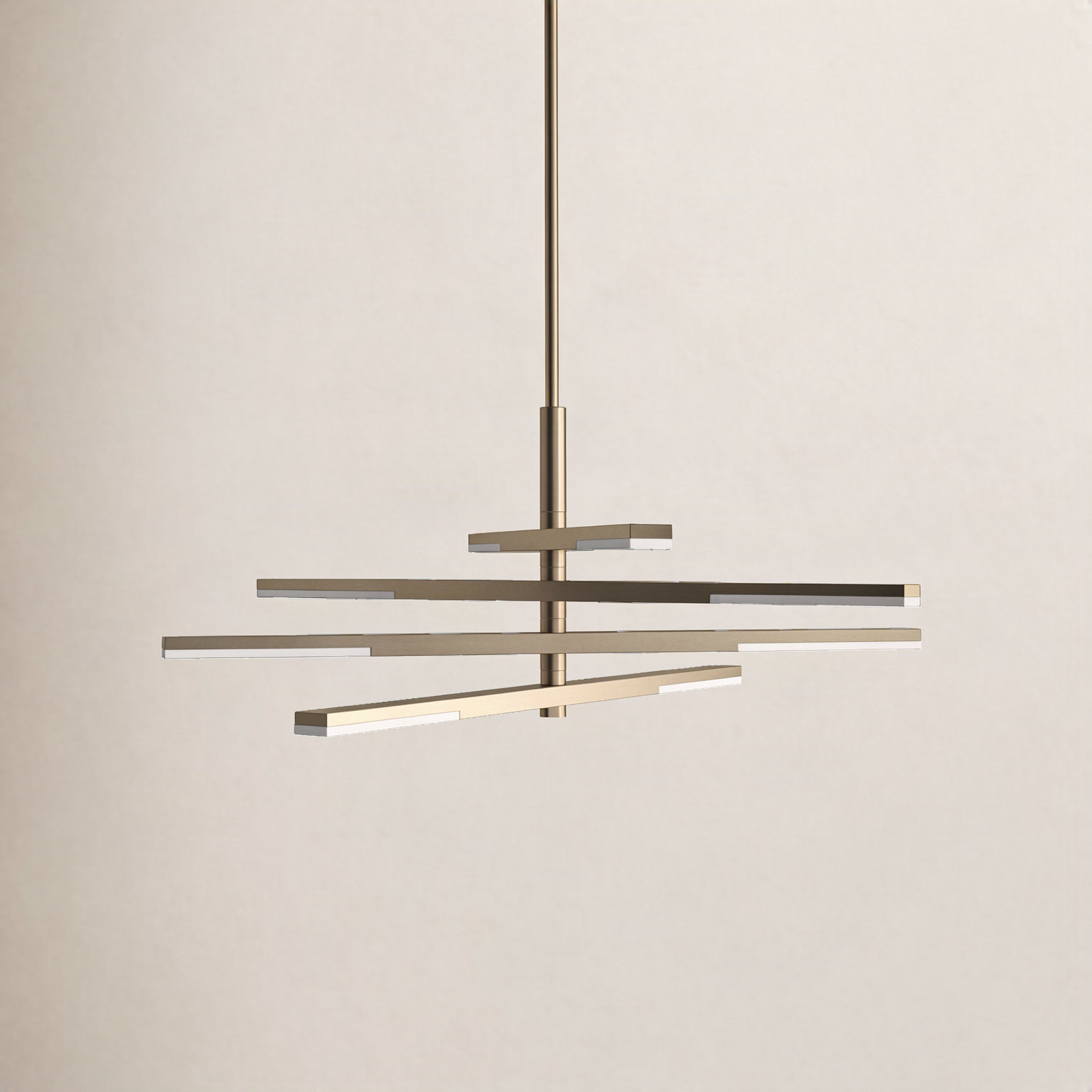 Erik 8 - Light Chandelier, Brushed Brass