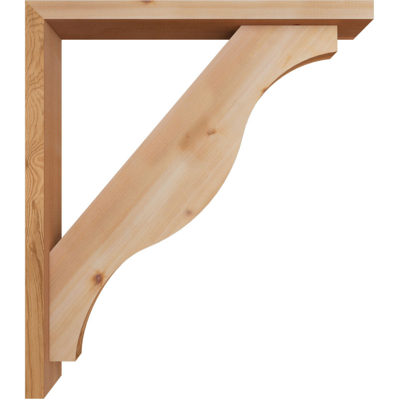 Support Funston Block avec support décalé, 32 x 28, Cèdre rouge occidental de l 3 1/2 po (lisse)