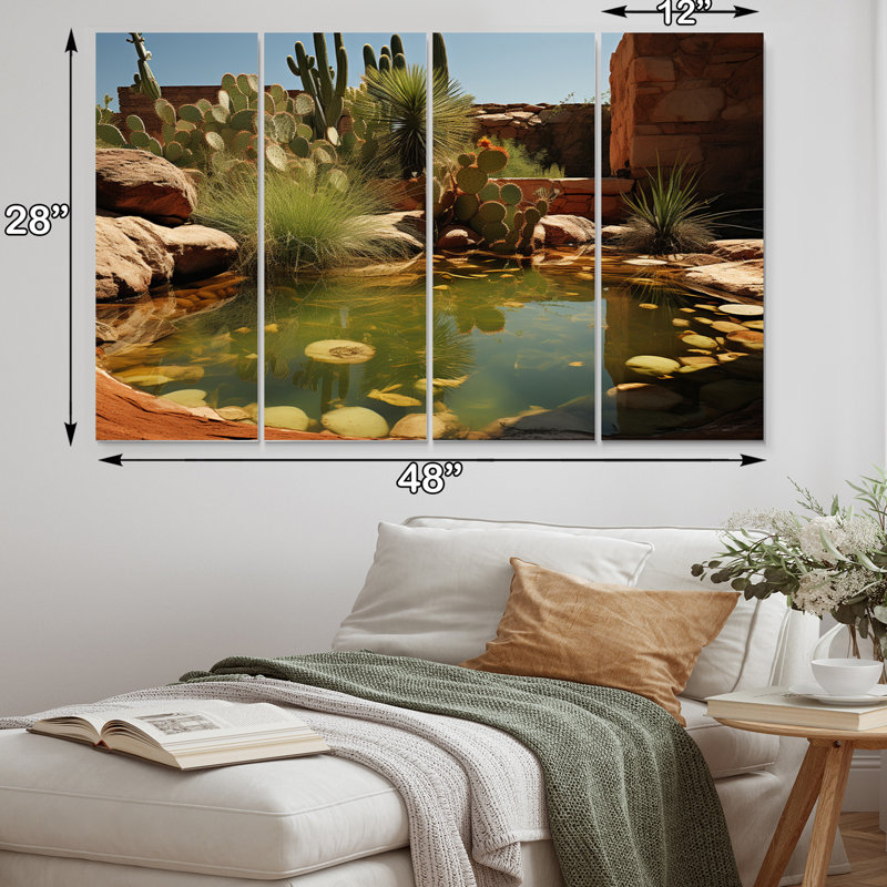 Ensemble de décorations murales en métal Desert Oasis II - Paysages