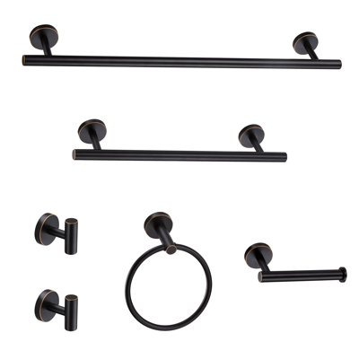 6-Piece Bath Hardware Set 24&16 in. with Mounting Hardware