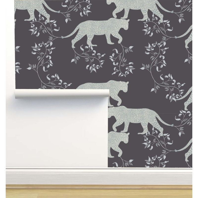 Rouleau de papier peint texturé L 2,16 pi x l 5 po Monor Designs, Gris foncé