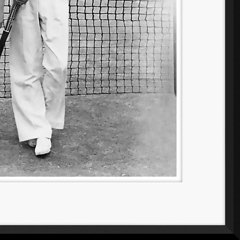 Vintage Black And White Tennis Game III Giclee Print