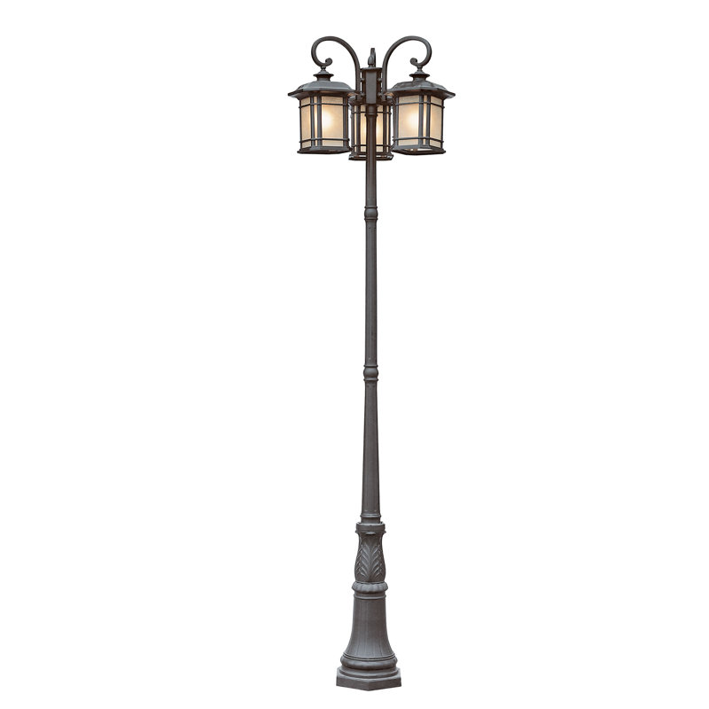 Lampadaire 3 lumières H 99,5 po Newbury (double), Noir