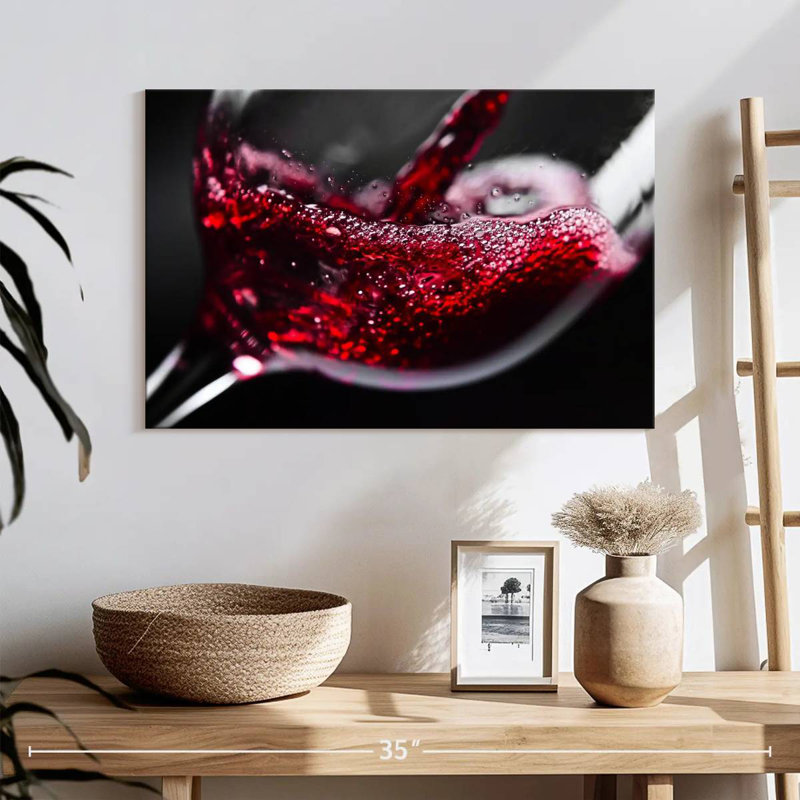 Yarlin Bubbly Red Wine, 16" H x 24" W