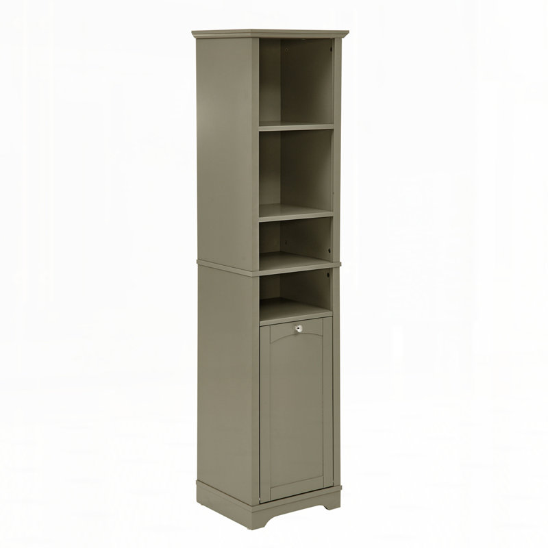 Armoire de rangement 64 po avec 4 tablettes réglables, Gris