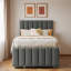 Lit plateforme tapissier avec lit gigogne et 3 tiroirs-2057723729
