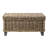 Wicker and Solid Wood Coffee Table with Storage