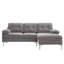 Canapé modulaire rembourré en chenille 82,7 po Rhylin, petit canapé confortable avec méridienne réversible pour espaces compacts-1542428119