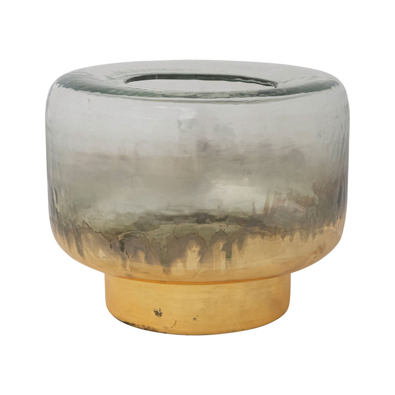 Mercury Glass Hurricane Candle Holder