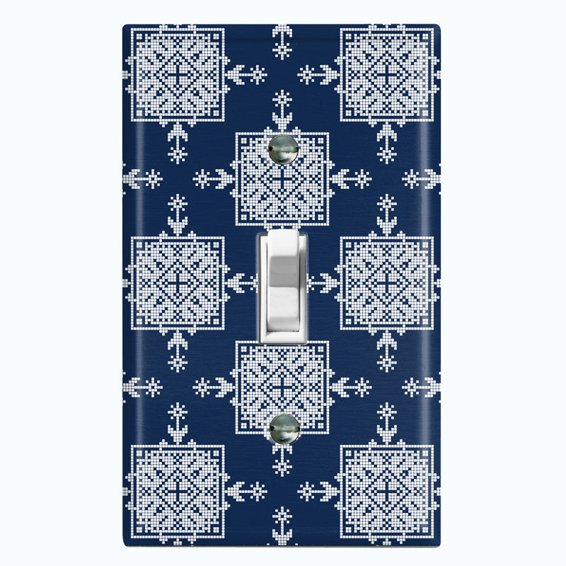 Patterned 1 - Gang Toggle Light Switch Standard Wall Plate