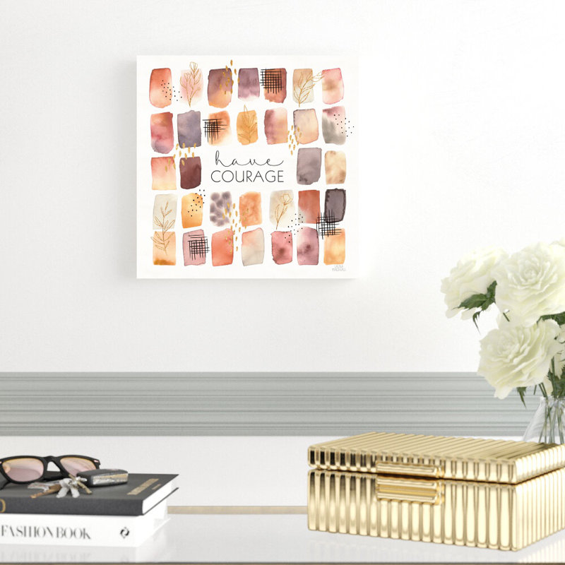 «Desert Blooms V» par Laura Marshall - peinture sur toile tendue, H 12 po x l 12 po