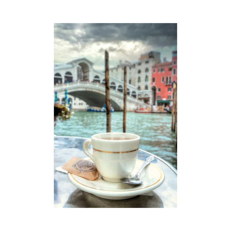 Caffe Rialto Bridge I by Alan Blaustein - Wrapped Canvas Painting, 20.32 cm H x 30.48 cm W