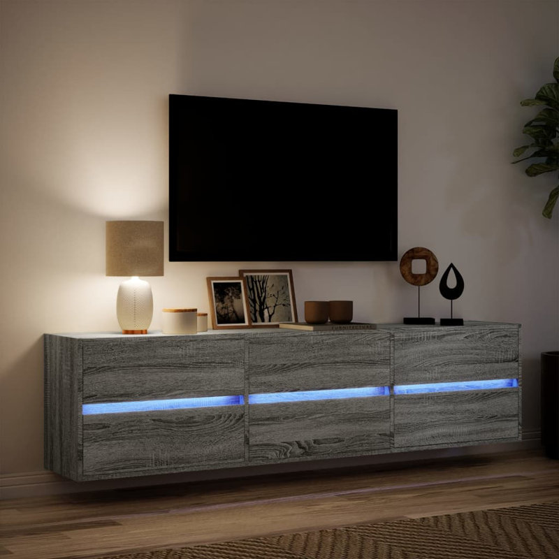 Daaud Unfinished TV Stand for TVs up to 24", Grey/Sonoma