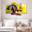 Ensemble de 4 pièces de vin rouge sur toile-293531865