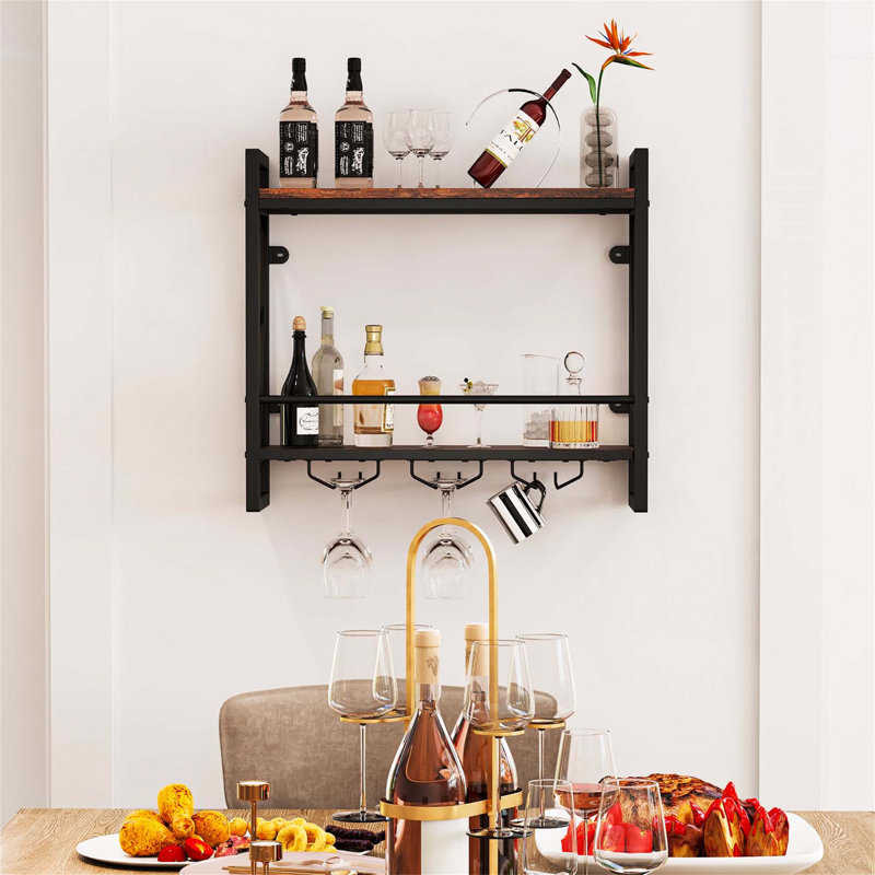 Anayelis Wine Bottle & Glass Rack