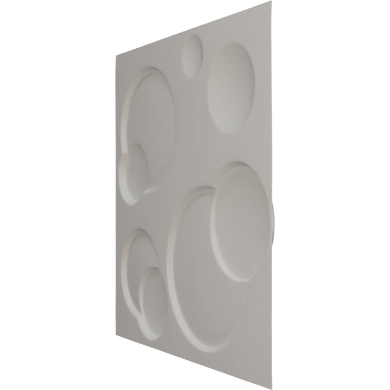 Panneau mural décoratif 3D FinuraWall l 19 5/8 po x H 19 5/8 po, UltraCover (couvre 2,67 pieds carrés), Acier foncé