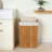 Natural Bamboo Laundry Hamper With Lid & Handles, Removable Liner, Ideal For Bathroom, Bedroom, Laundry Room-1284519476-1284519478