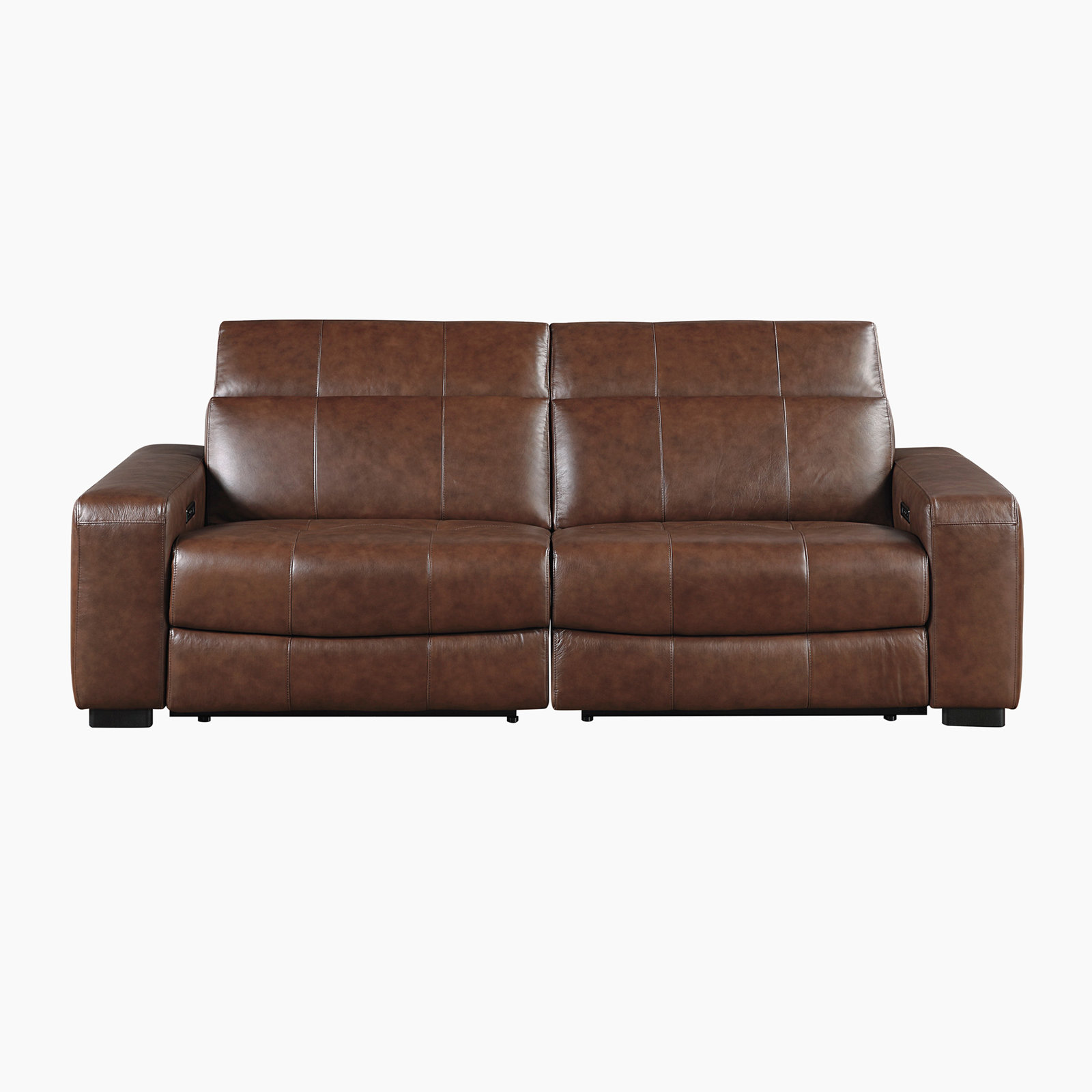 Rossi 90" Genuine Leather Modular Loveseat