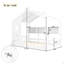 Lit simple au sol, lit pour enfant avec tablette de rangement Montessori-1752981411