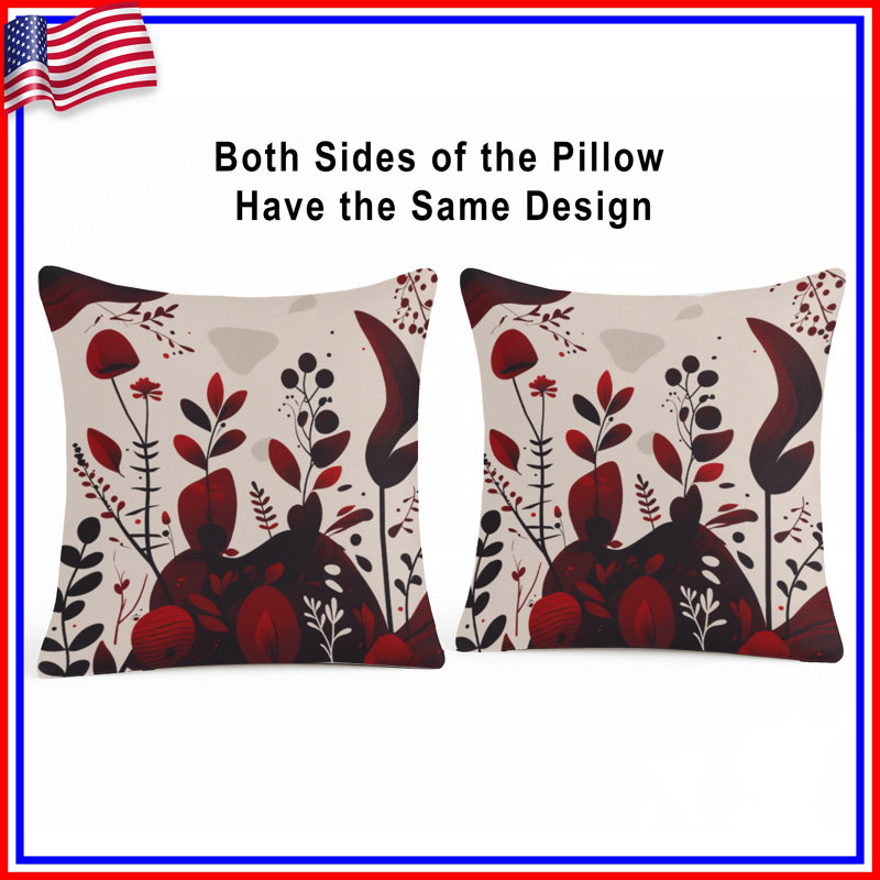 Coussin Floral, 14 X 14 pouces