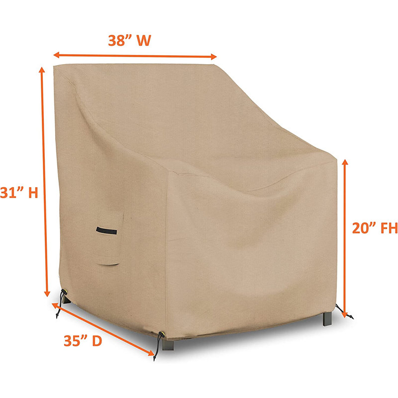 Outdoor Patio Chair Cover, 78.7cm H x 96.5cm W x 88.9cm D
