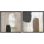 "Art contemporain nordique brun moderne abstrait" - 2 pièces-101463179-101463183