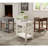 Grey Rectangular Table With Open Shelf Beneath Bottom For Storage Leg On Lower