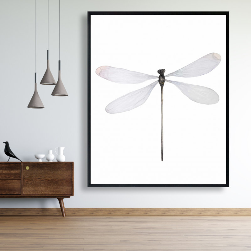 Impression de libellule minimaliste sur toile