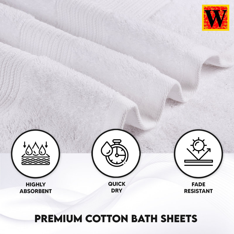 Mashon Cotton Bath Sheet 90x160, White
