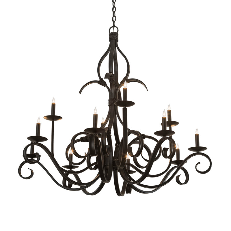 Lustre empire de style bougie à 12 lumières Montmorenci