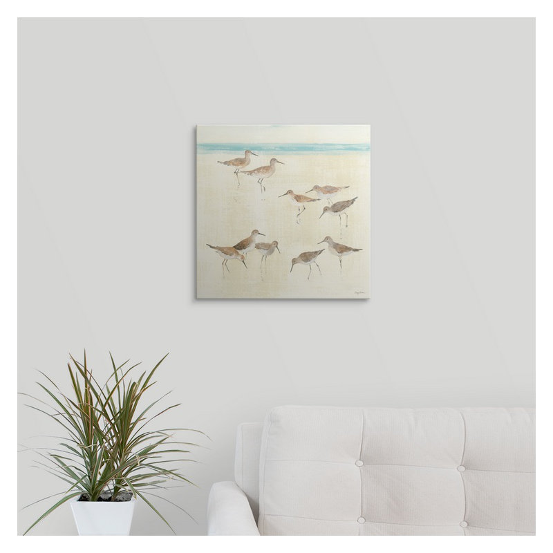 «Sandpipers» Butters, reproduction d'art, H 35 po x l 35 po x P 1,5 po, Toile