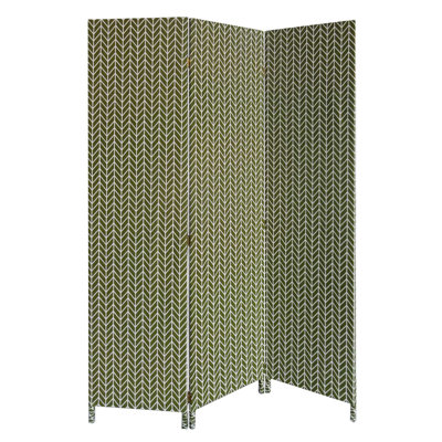 Surig 47'' W x 71'' H 3 - Panel Solid Wood Folding Room Divider