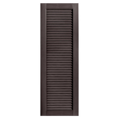 Straight Top Full-style Open Louver Shutters Pair