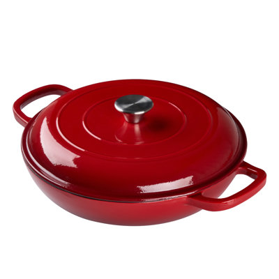 Living And Home Cast Iron Round Dutch Oven
