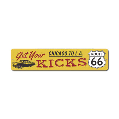Get Your Kicks On Route 66 Custom Aluminum Sign