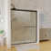 60 In. X 70 In. Traditional Sliding Shower Door In Matte Black With Clear Glass