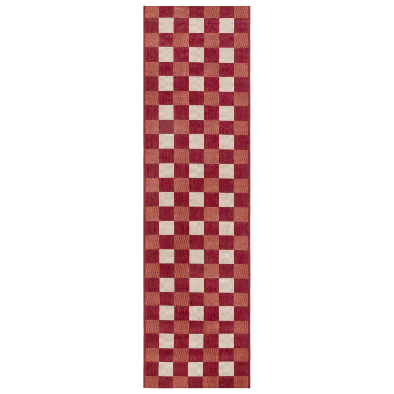 Courtyard 6443 Geometric Indoor/Outdoor Area Rug, Runner 2'3" x 8'