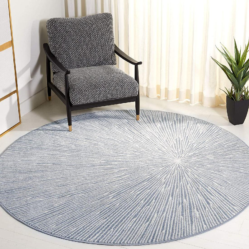 Wess Performance Abstract Rug, Round 6'7"